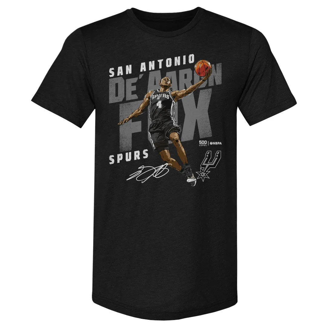 De'Aaron Fox San Antonio Spurs Slant WHT sold by 500 Level