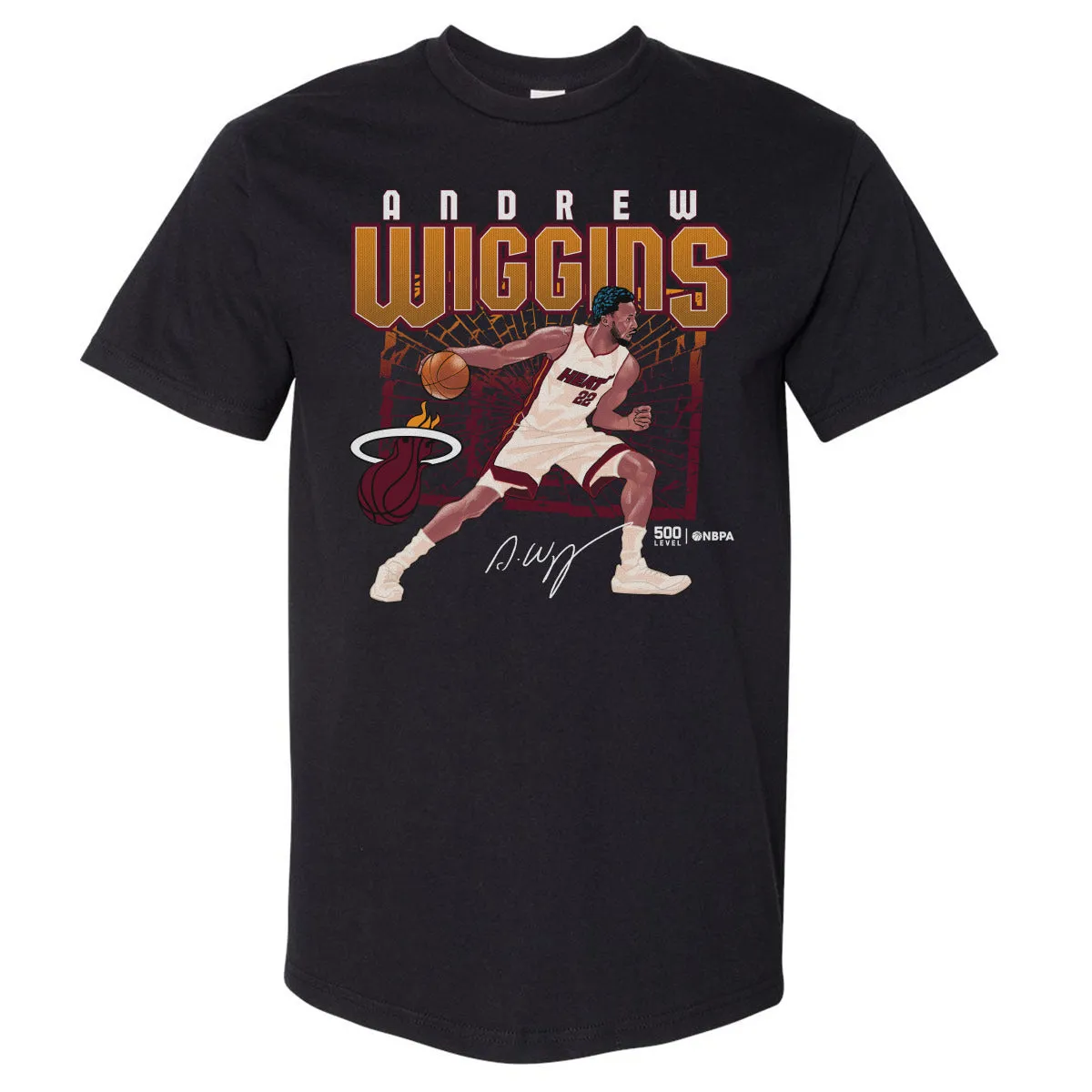 Andrew Wiggins Miami Heat Shattered WHT sold by 500 Level