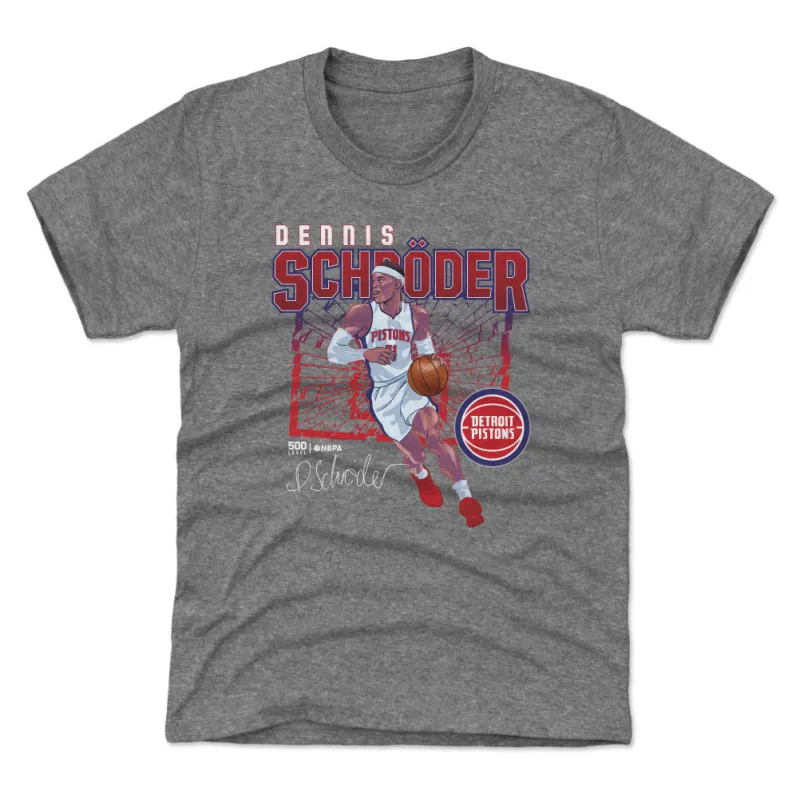 Dennis Schroder Detroit Pistons Shattered WHT sold by 500 Level