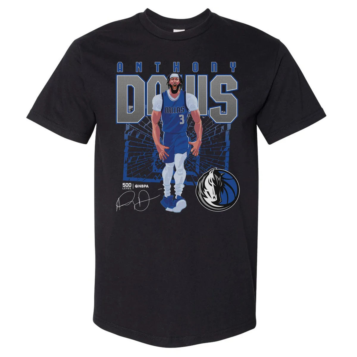 Anthony Davis Dallas Mavericks Shattered WHT sold by 500 Level