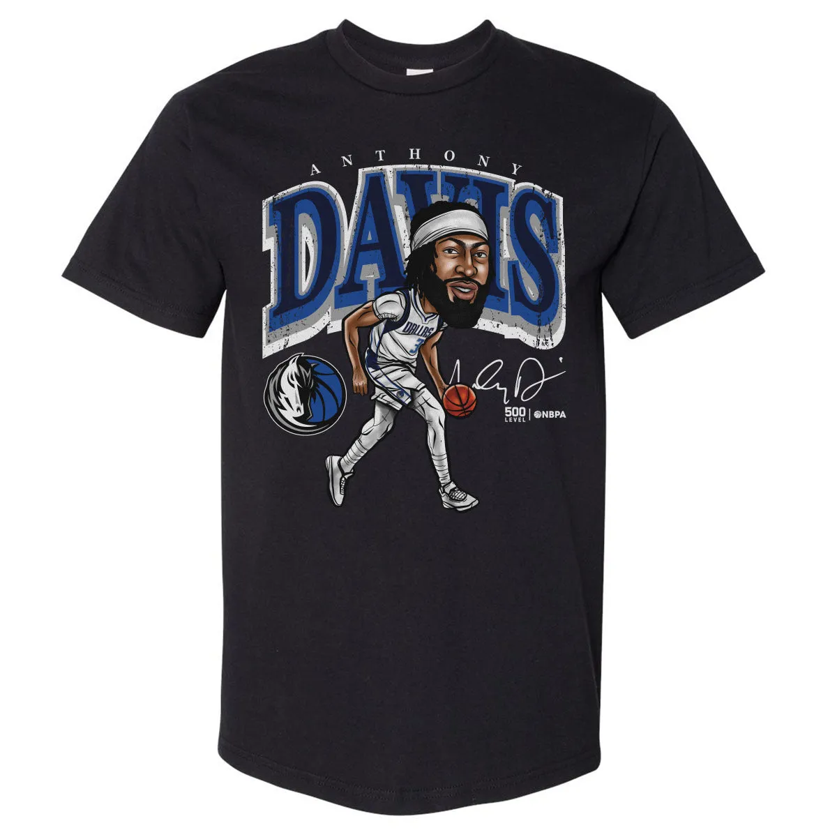 Anthony Davis Dallas Mavericks Cartoon WHT sold by 500 Level