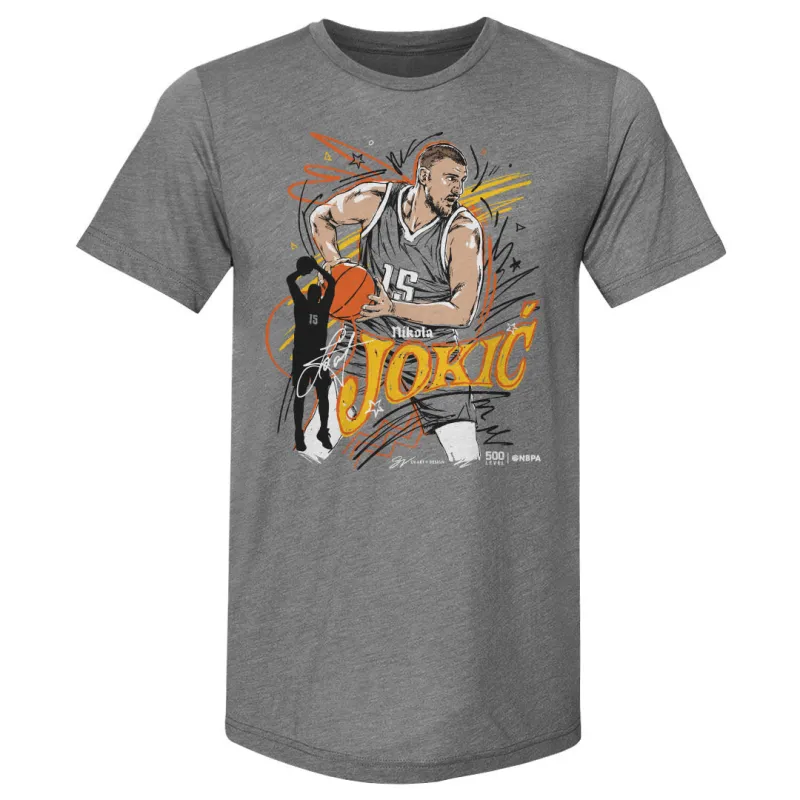 Nikola Jokic Denver Scribble WHT sold by 500 Level