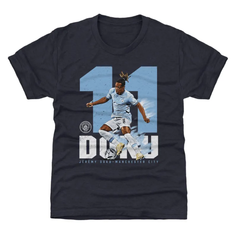 Jeremy Doku Manchester City Bold Number WHT sold by 500 Level