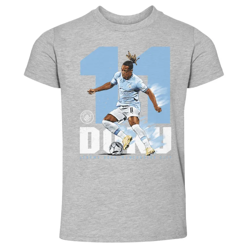 Jeremy Doku Manchester City Bold Number WHT sold by 500 Level