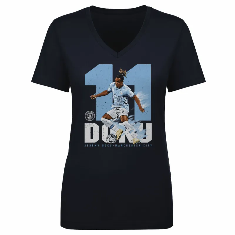 Jeremy Doku Manchester City Bold Number WHT sold by 500 Level