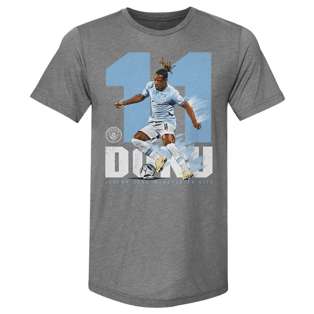 Jeremy Doku Manchester City Bold Number WHT sold by 500 Level product image thumbnail 2