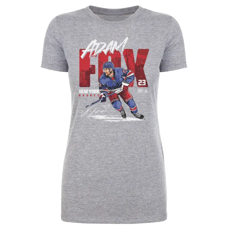 Adam Fox New York R Player Name WHT sold by 500 Level