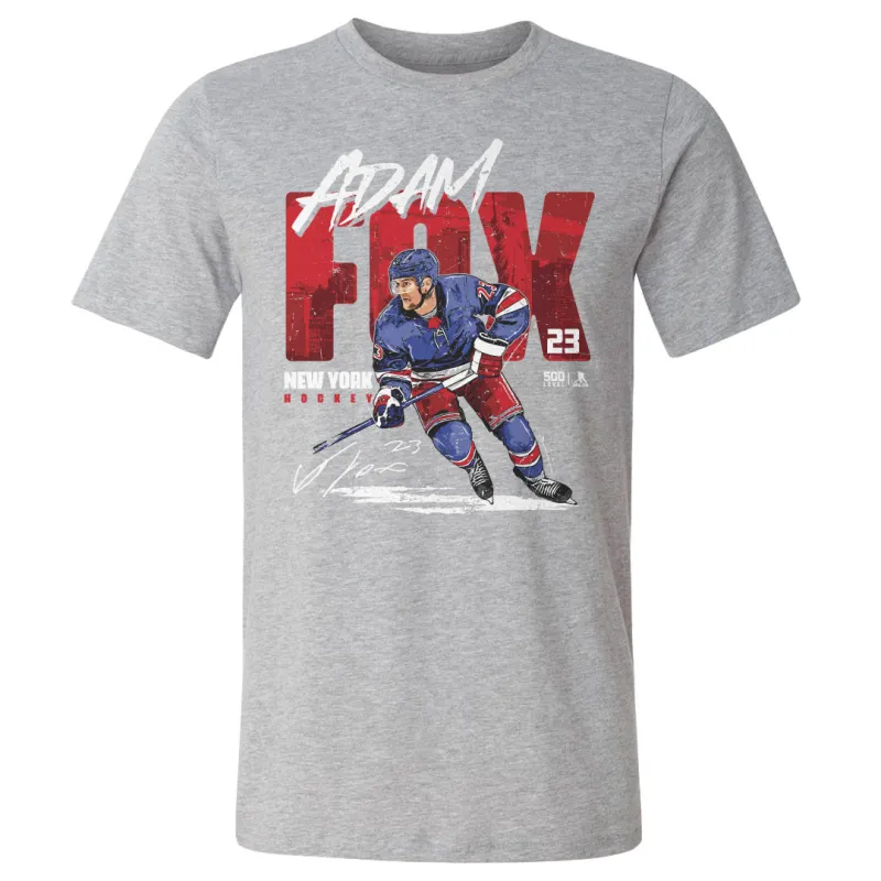 Adam Fox New York R Player Name WHT sold by 500 Level
