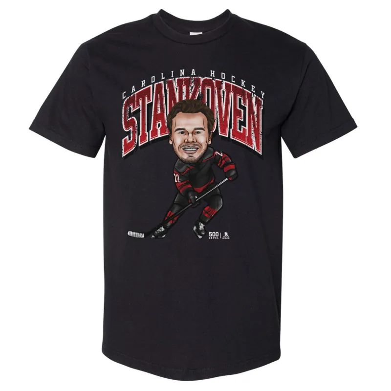 Logan Stankoven Carolina Cartoon WHT sold by 500 Level