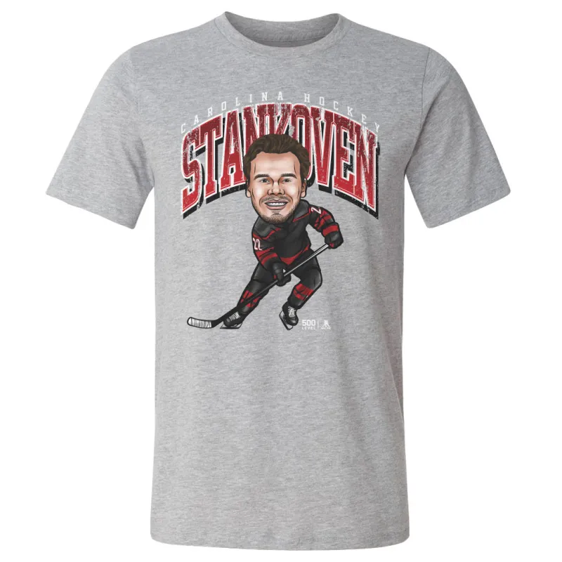 Logan Stankoven Carolina Cartoon WHT sold by 500 Level