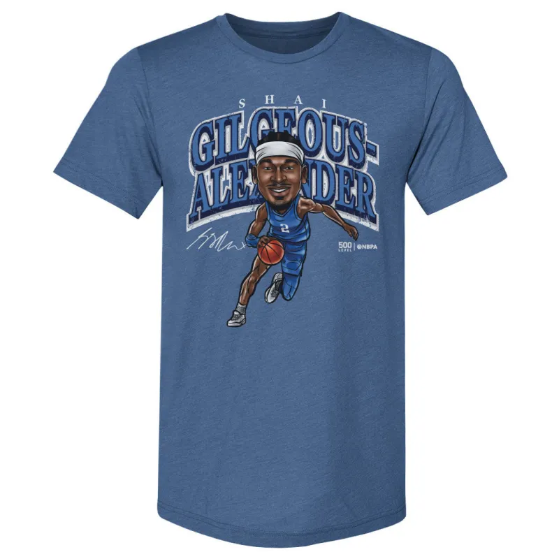 Shai Gilgeous-Alexander Oklahoma City Cartoon WHT sold by 500 Level