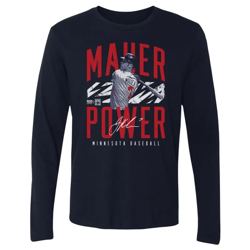 Joe Mauer Minnesota Mauer Power WHT sold by 500 Level