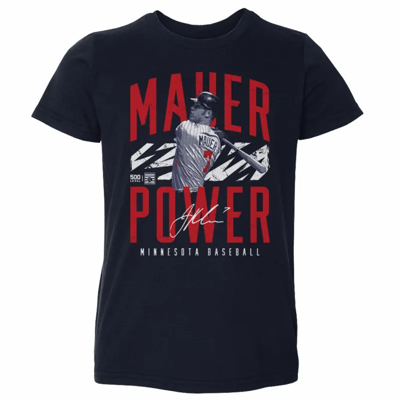 Joe Mauer Minnesota Mauer Power WHT made by 500 Level