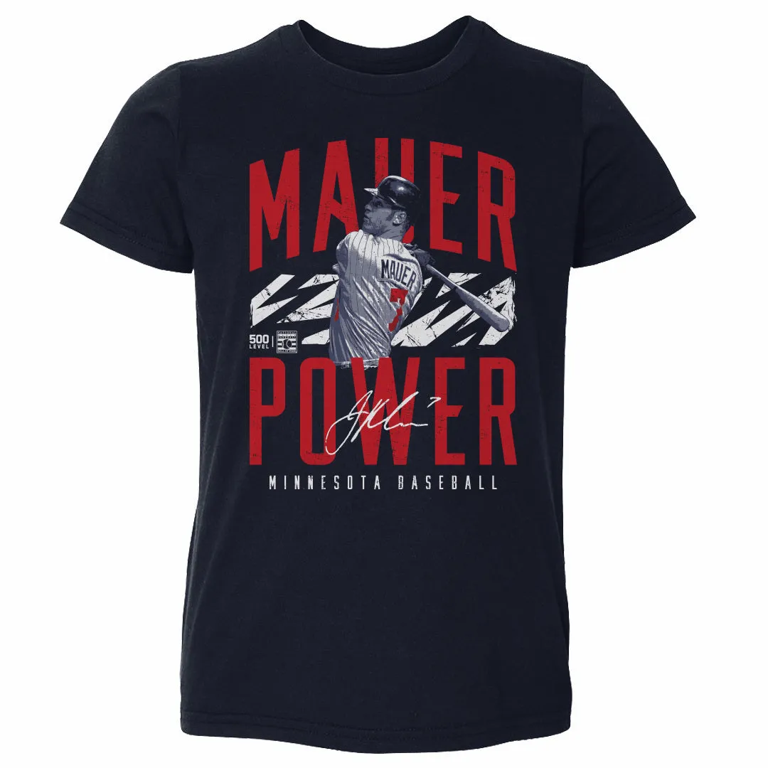 Joe Mauer Minnesota Mauer Power WHT sold by 500 Level