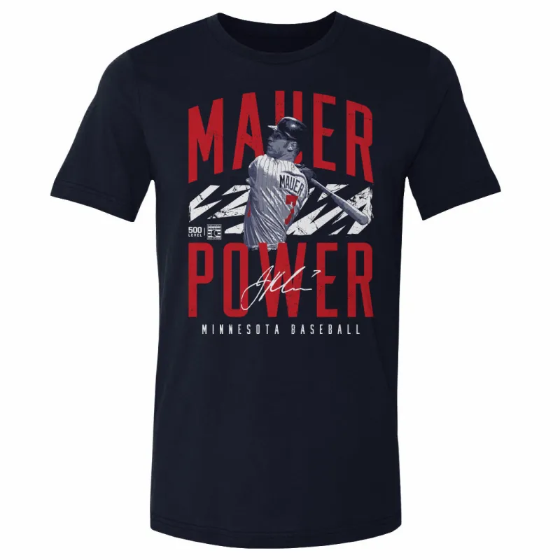 Joe Mauer Minnesota Mauer Power WHT sold by 500 Level