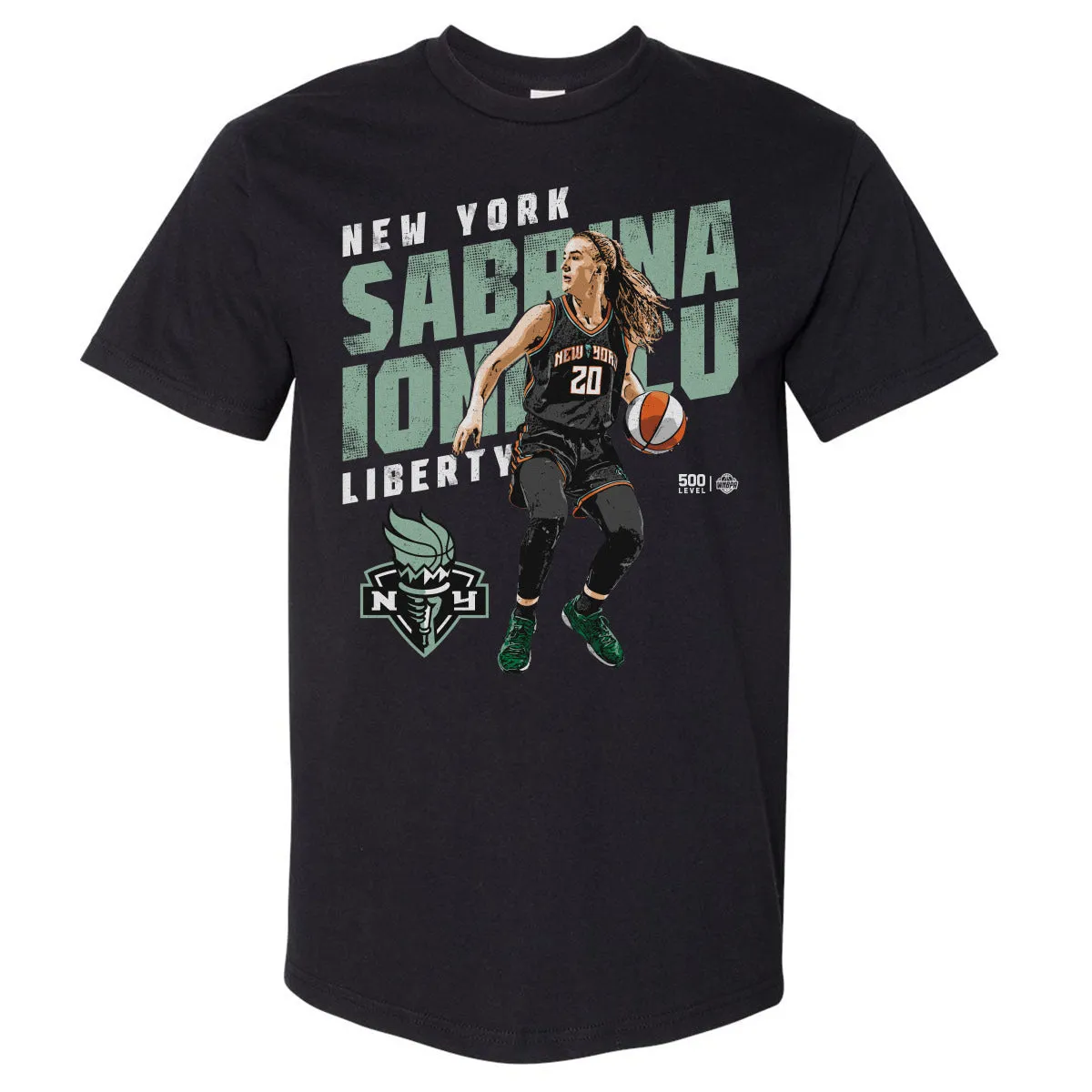 Sabrina Ionescu New York Liberty Slant WHT sold by 500 Level
