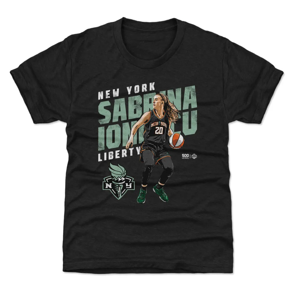 Sabrina Ionescu New York Liberty Slant WHT sold by 500 Level