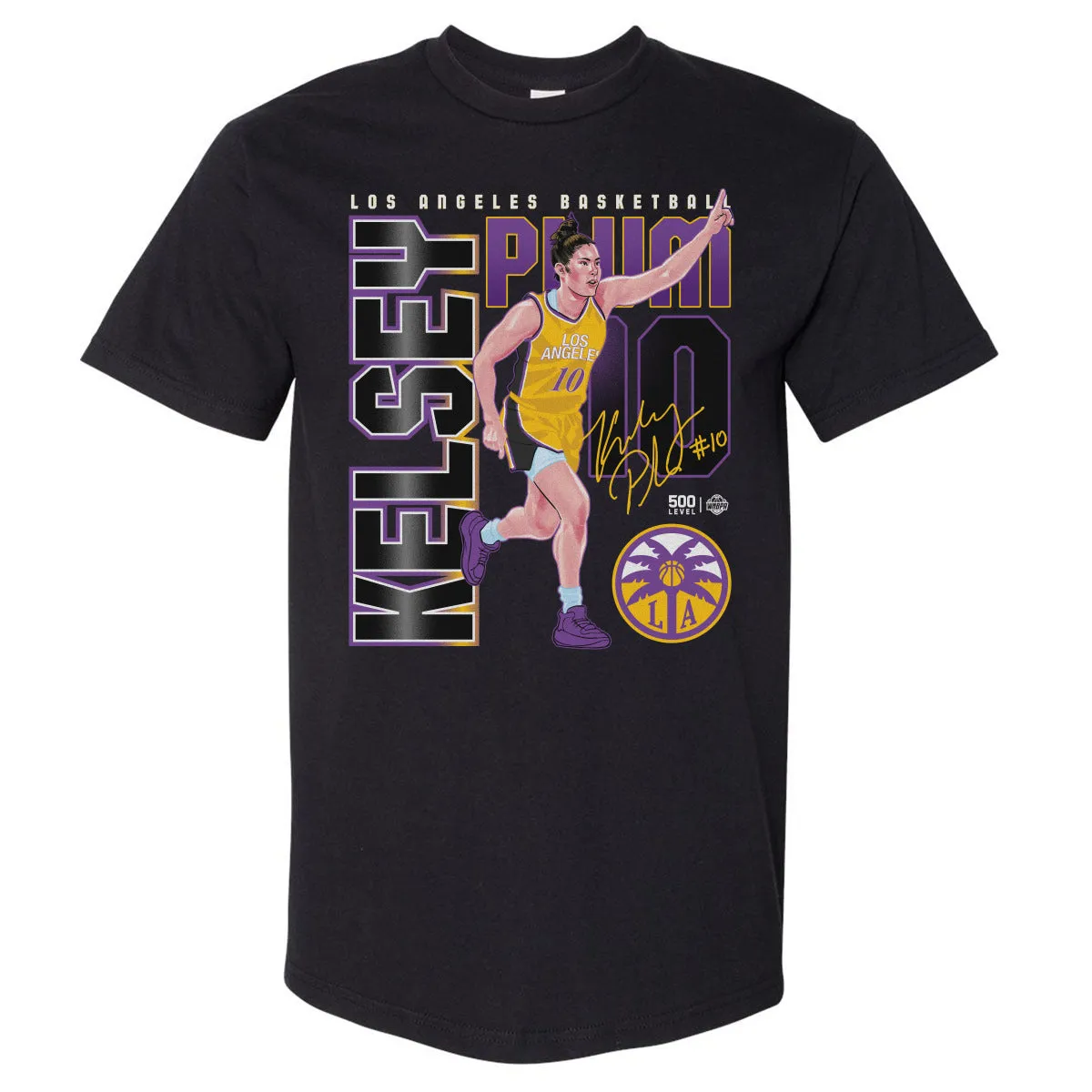 Kelsey Plum Los Angeles Sparks Player Number WHT sold by 500 Level