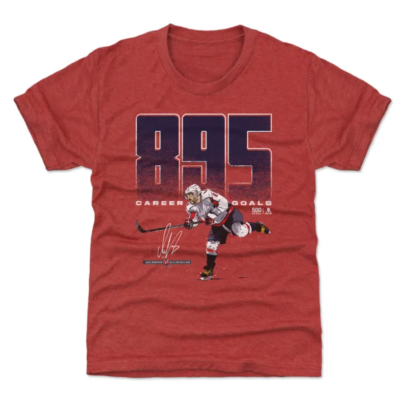 Alex Ovechkin Washington Capitals 895 Career Goals Bold WHT sold by 500 Level