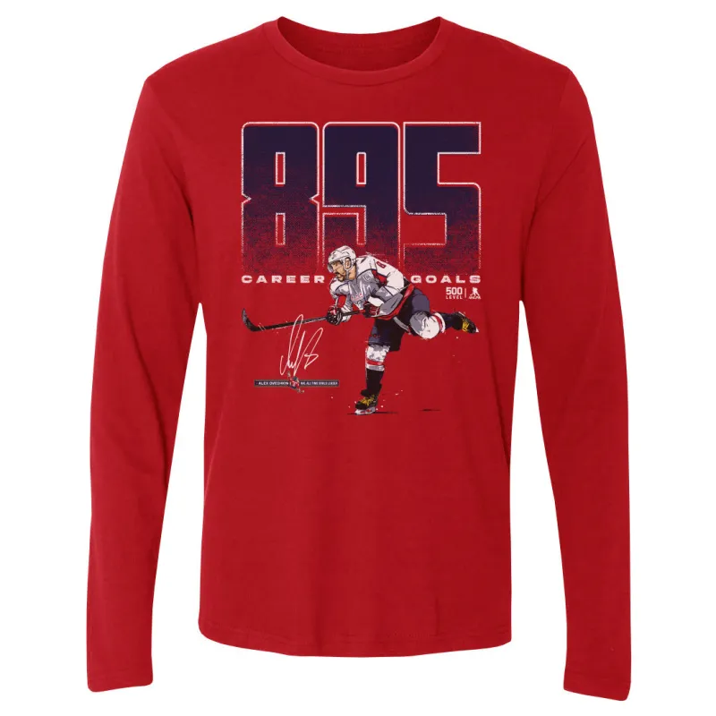 Alex Ovechkin Washington Capitals 895 Career Goals Bold WHT sold by 500 Level