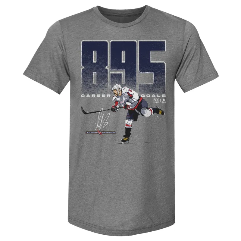 Alex Ovechkin Washington Capitals 895 Career Goals Bold WHT sold by 500 Level