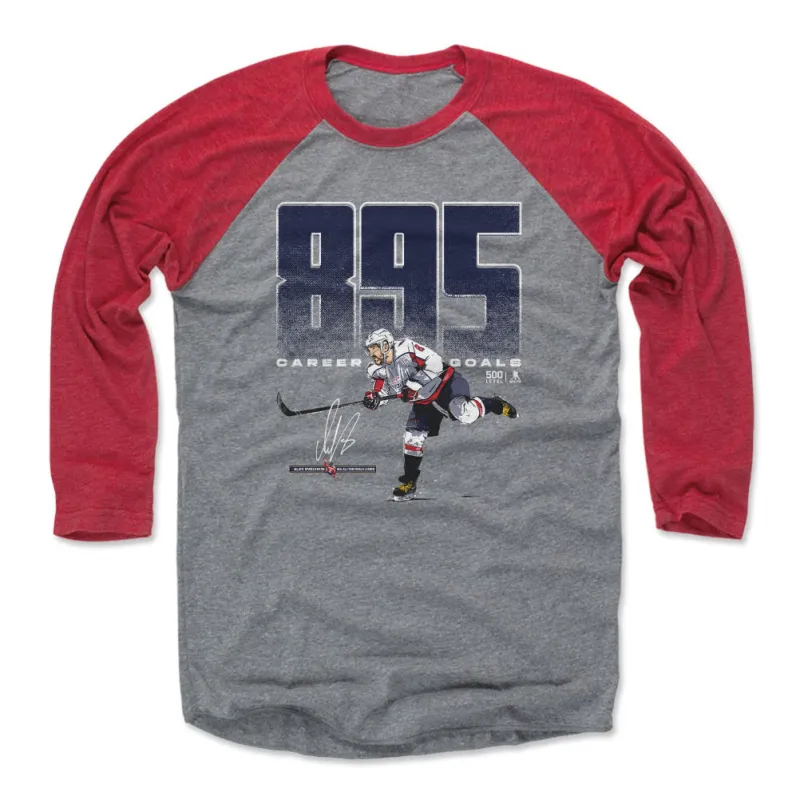 Alex Ovechkin Washington Capitals 895 Career Goals Bold WHT sold by 500 Level
