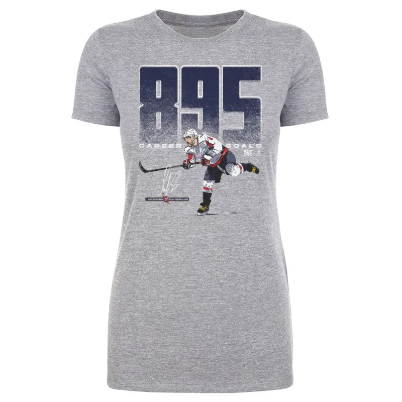 Alex Ovechkin Washington Capitals 895 Career Goals Bold WHT sold by 500 Level