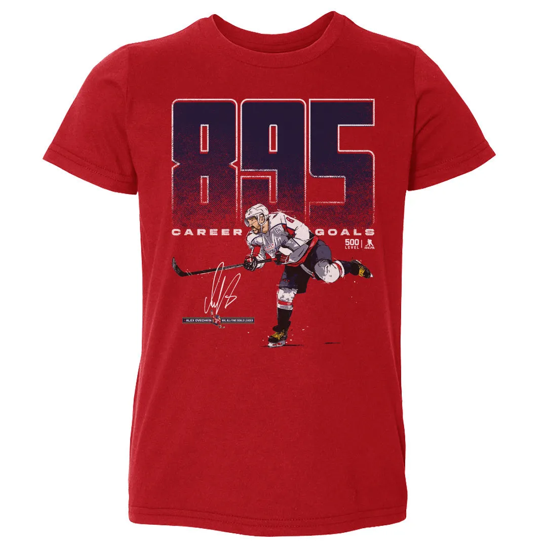 Alex Ovechkin Washington Capitals 895 Career Goals Bold WHT sold by 500 Level