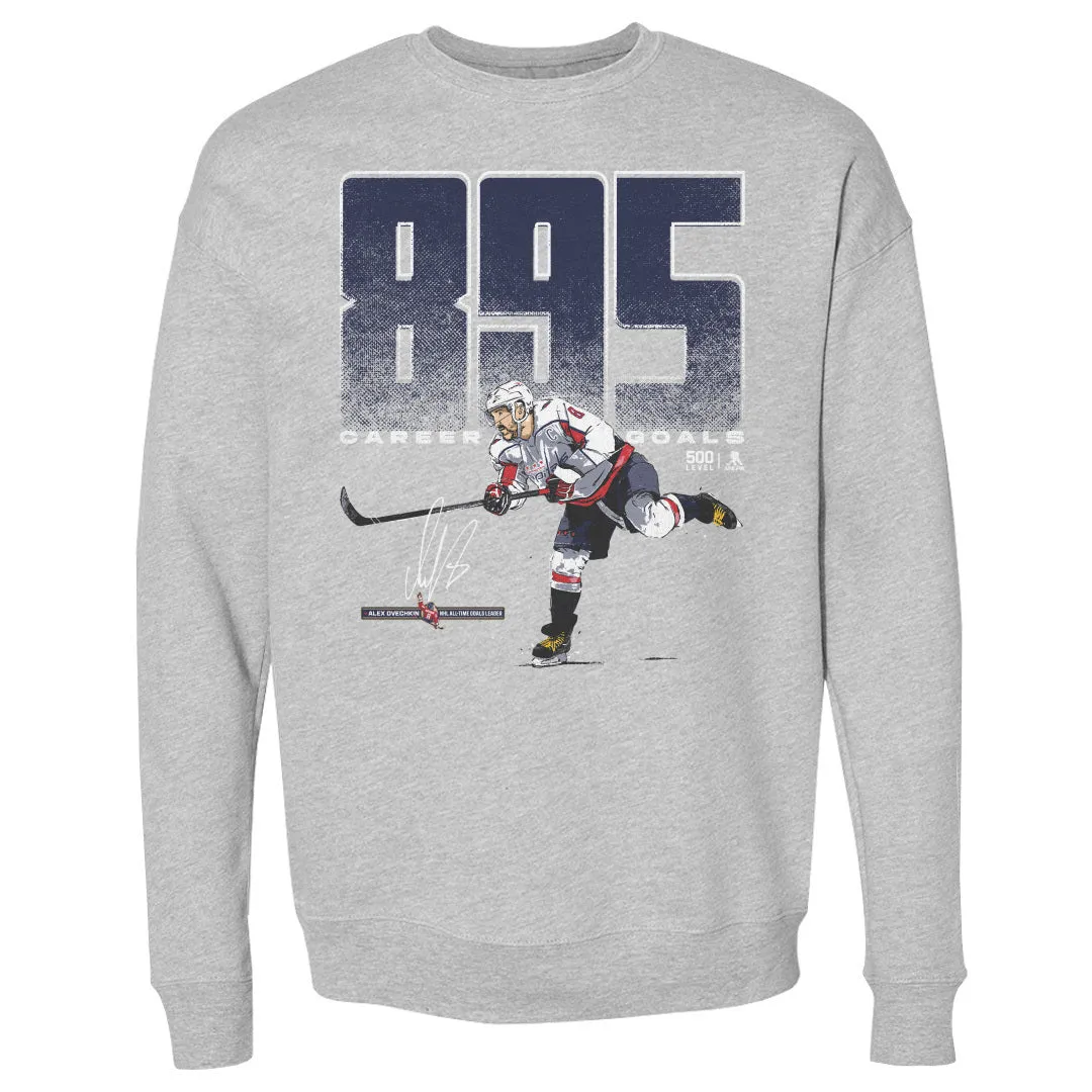 Alex Ovechkin Washington Capitals 895 Career Goals Bold WHT sold by 500 Level