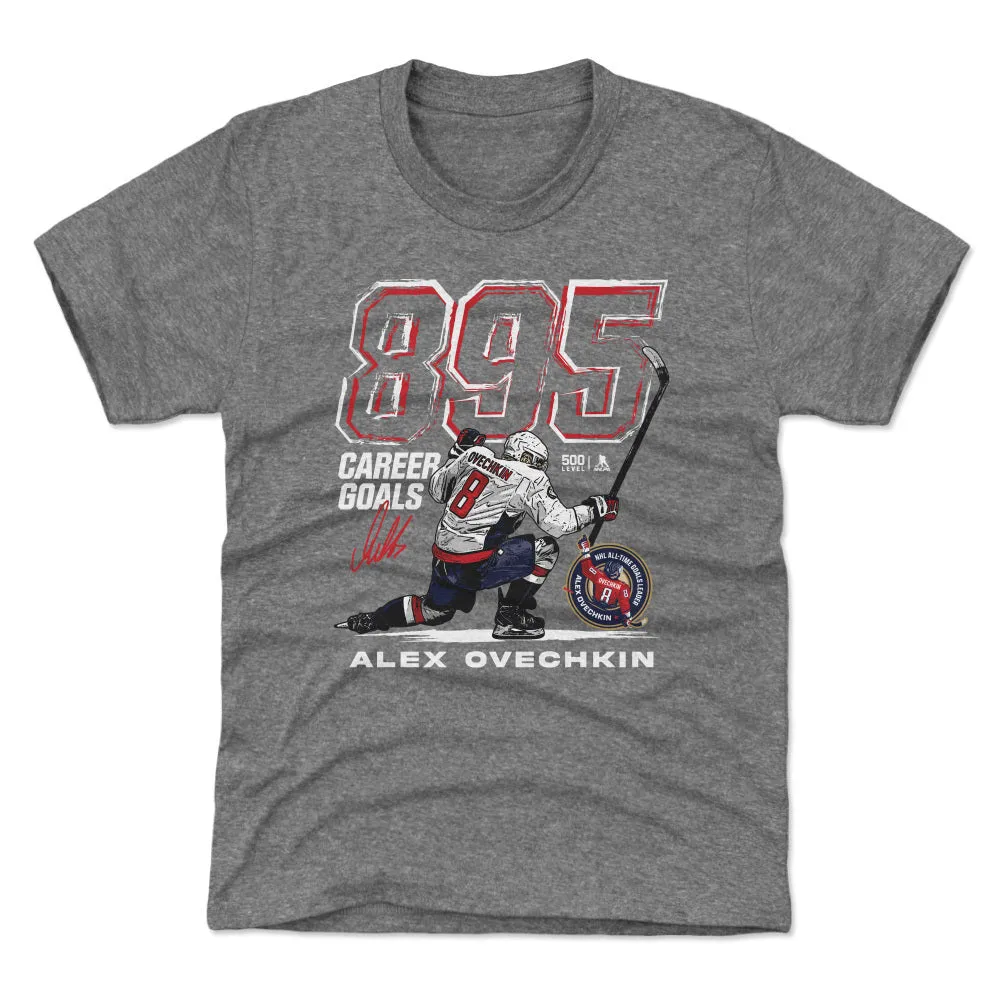 Alex Ovechkin Washington Capitals 895 Career Goals Grunge WHT sold by 500 Level product image thumbnail 2