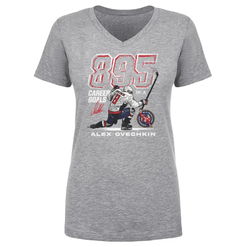 Alex Ovechkin Washington Capitals 895 Career Goals Grunge WHT sold by 500 Level