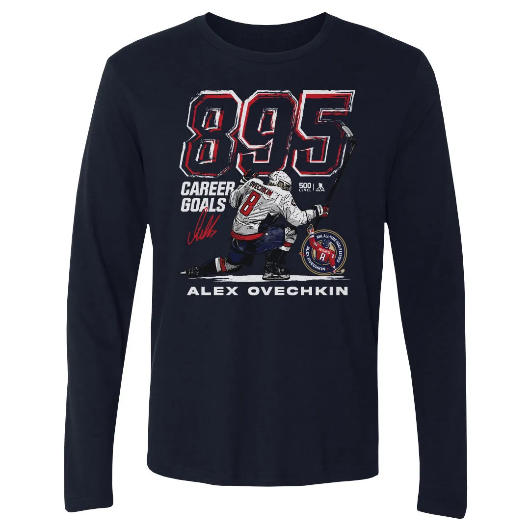 Alex Ovechkin Washington Capitals 895 Career Goals Grunge WHT sold by 500 Level product image thumbnail 2