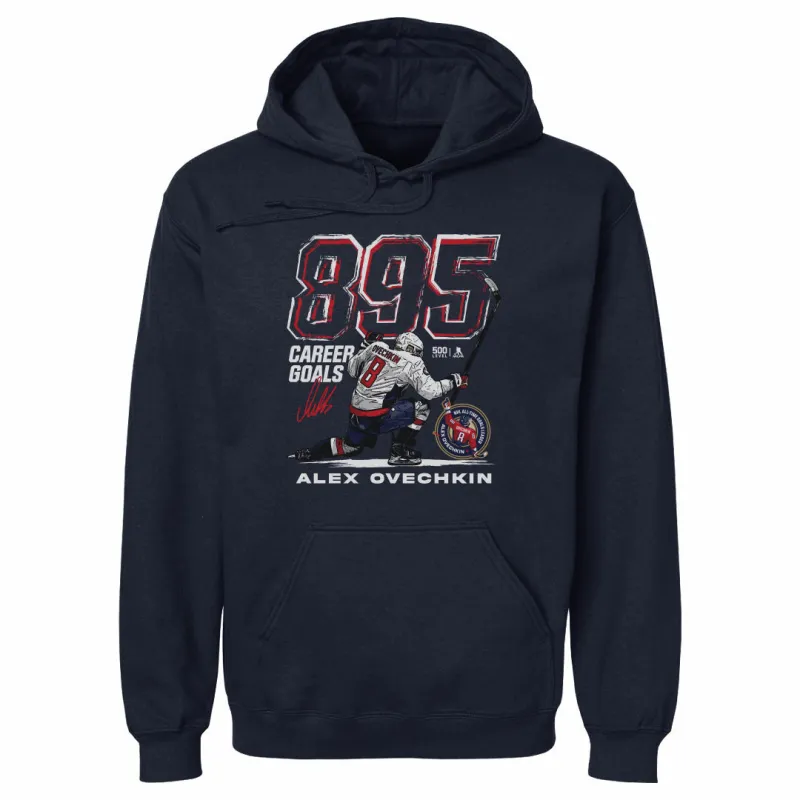 Alex Ovechkin Washington Capitals 895 Career Goals Grunge WHT sold by 500 Level