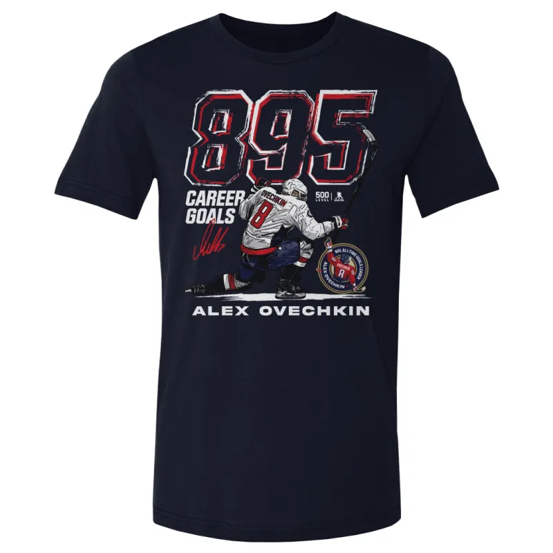 Alex Ovechkin Washington Capitals 895 Career Goals Grunge WHT sold by 500 Level