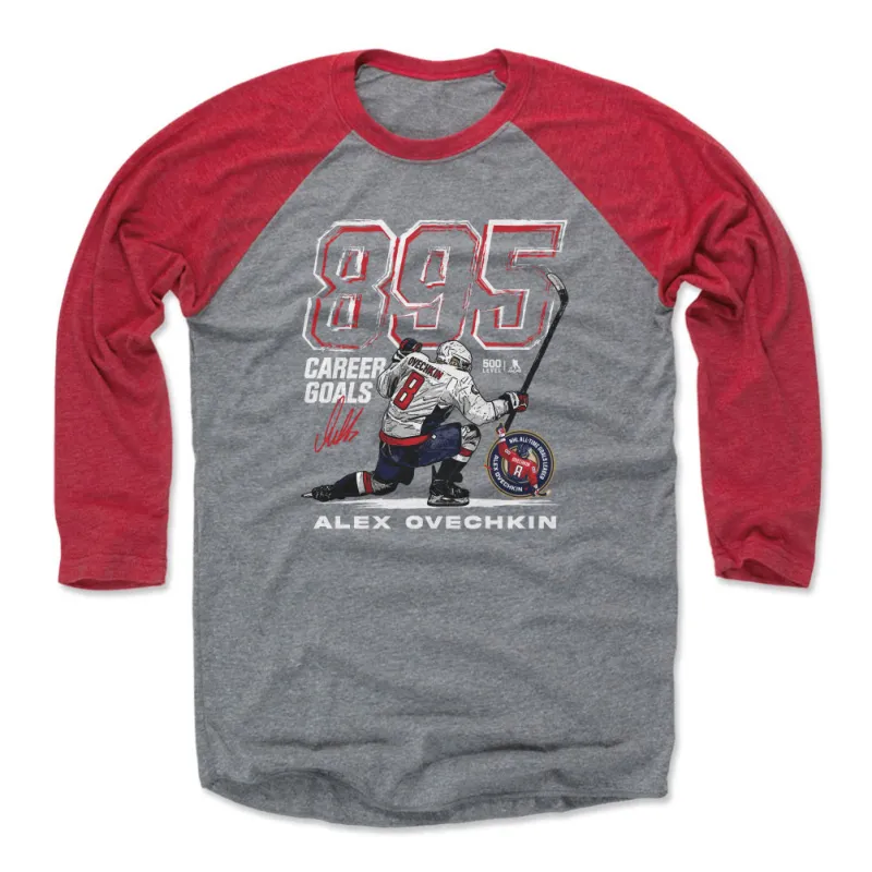 Alex Ovechkin Washington Capitals 895 Career Goals Grunge WHT sold by 500 Level