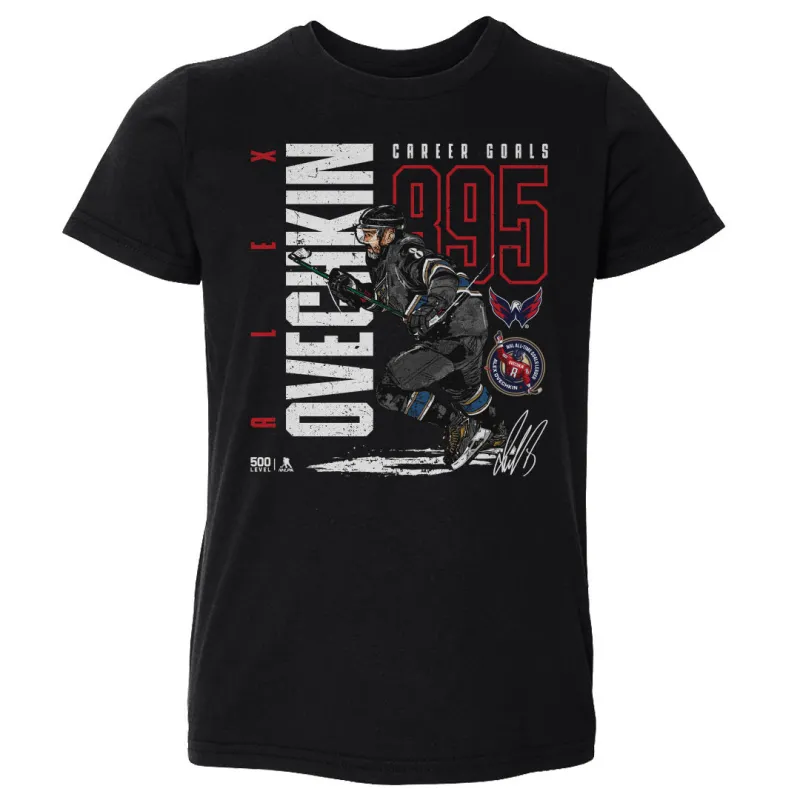 Alex Ovechkin Washington Capitals 895 Career Goals Throwback WHT sold by 500 Level