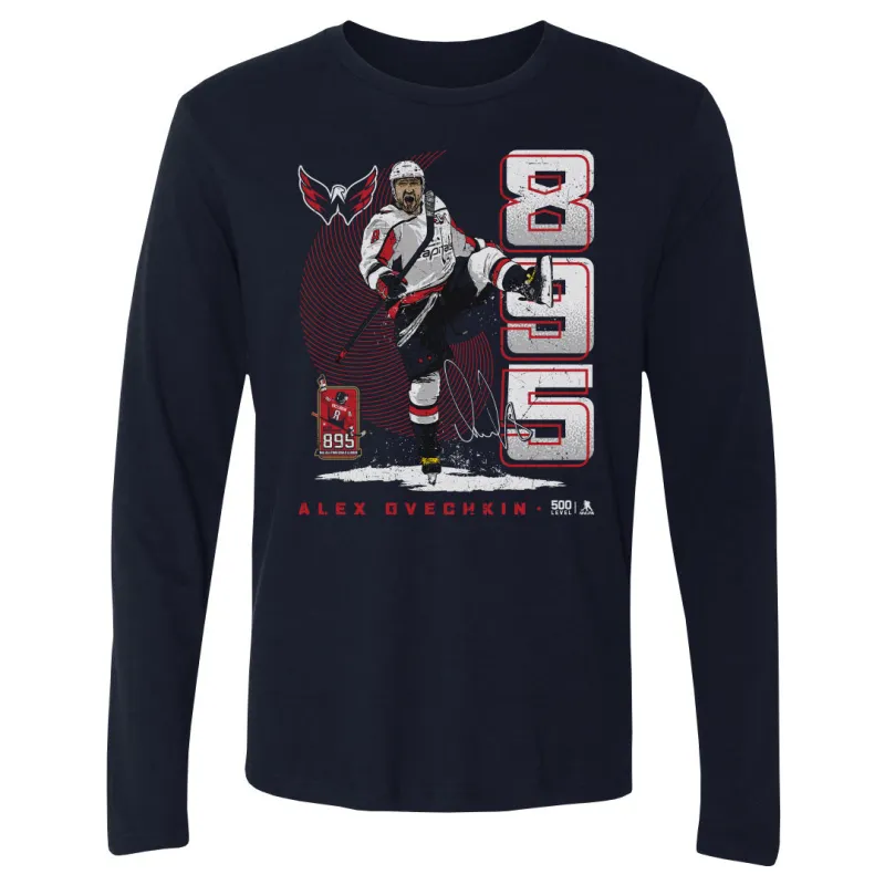 Alex Ovechkin Washington Capitals 895 Career Goals Vertical WHT sold by 500 Level