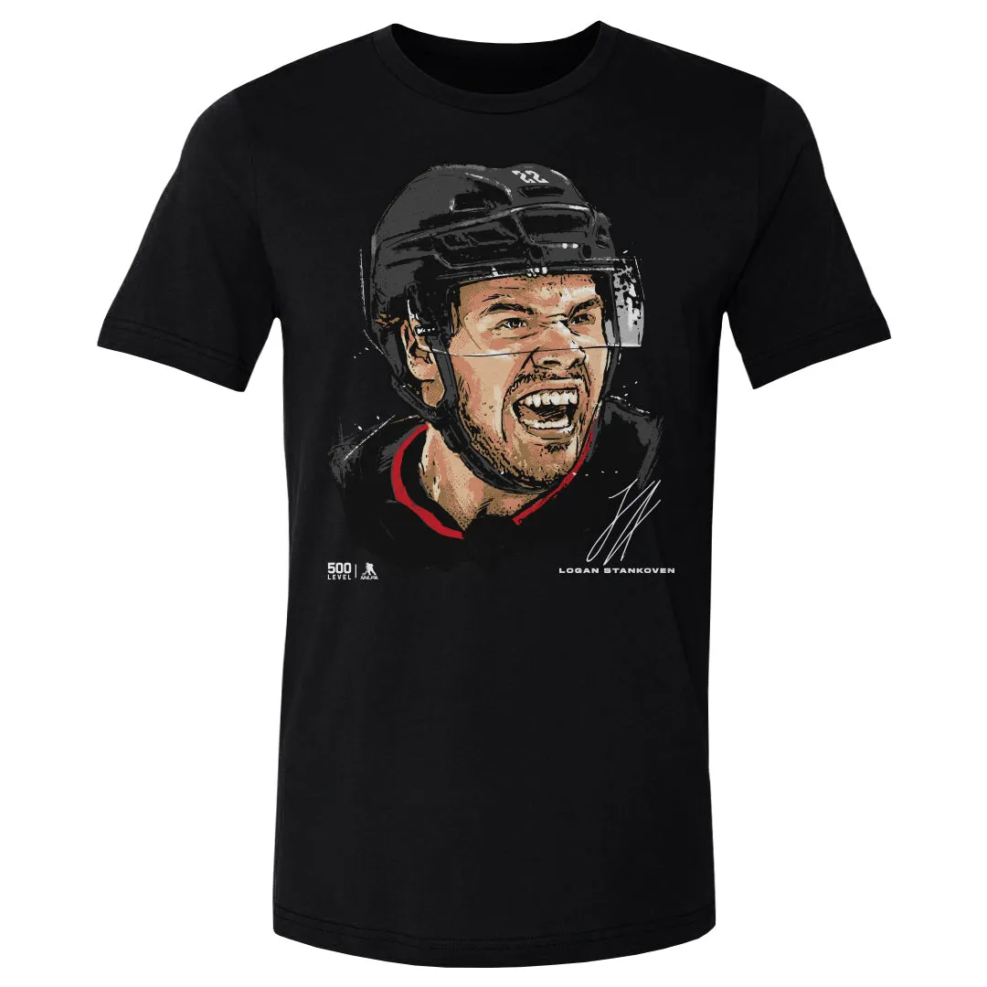 Logan Stankoven Carolina Portrait WHT sold by 500 Level