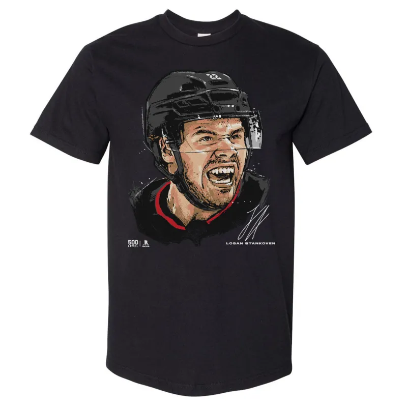 Logan Stankoven Carolina Portrait WHT sold by 500 Level