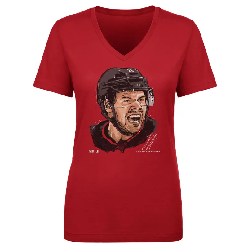 Logan Stankoven Carolina Portrait WHT sold by 500 Level