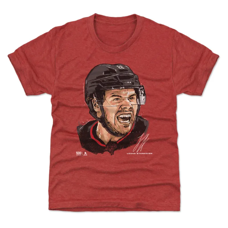 Logan Stankoven Carolina Portrait WHT sold by 500 Level