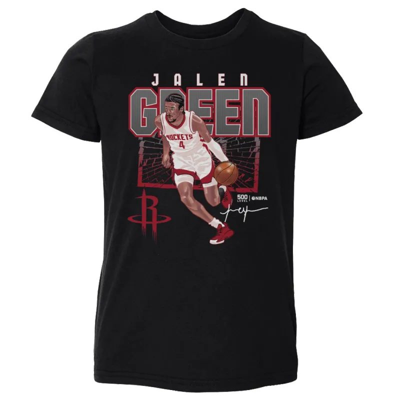Jalen Green Houston Rockets Shattered WHT sold by 500 Level