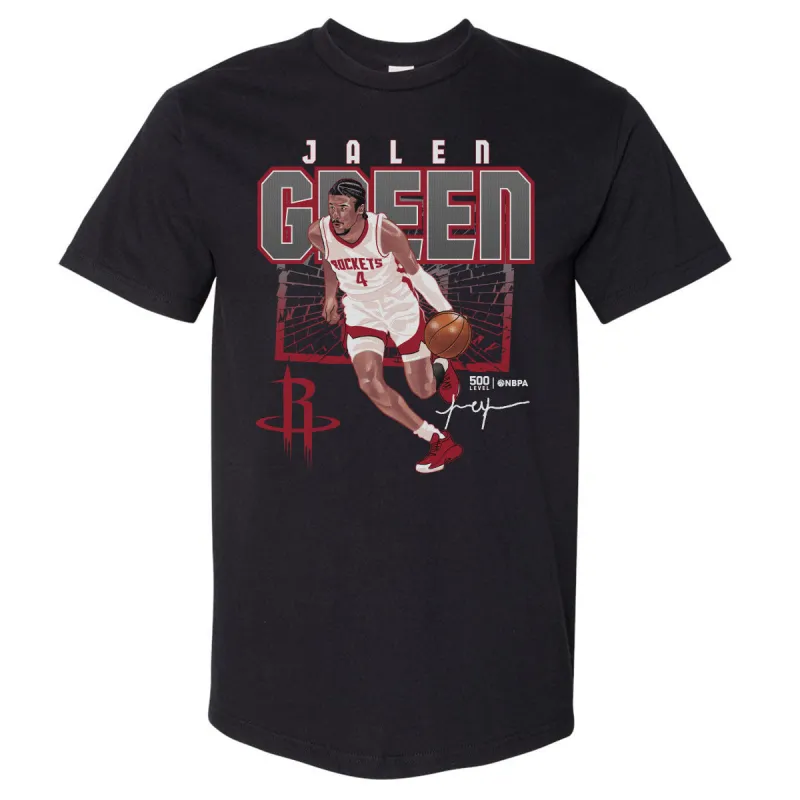 Jalen Green Houston Rockets Shattered WHT sold by 500 Level