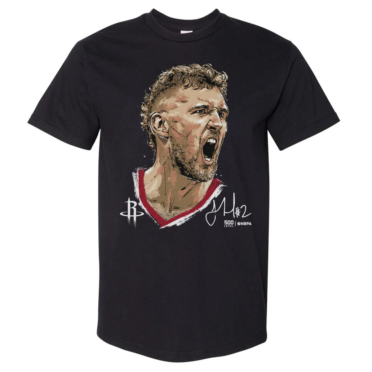 Jock Landale Houston Rockets Portrait WHT sold by 500 Level