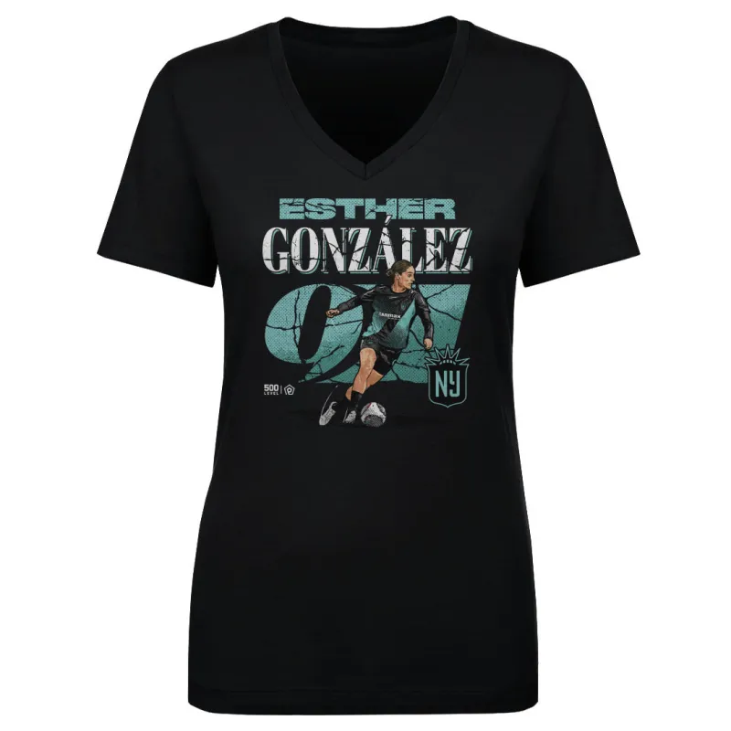 Esther Gonzalez Gotham FC Cracked Number WHT sold by 500 Level