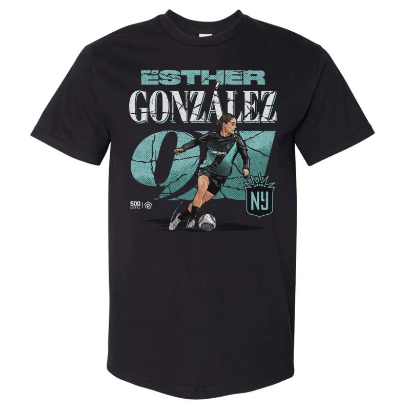 Esther Gonzalez Gotham FC Cracked Number WHT sold by 500 Level