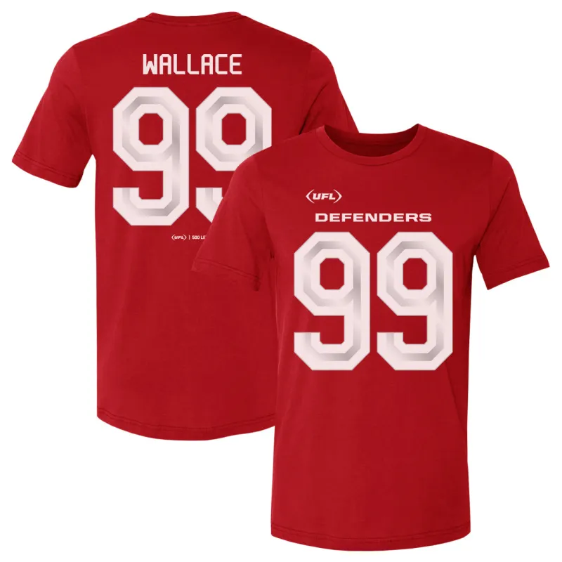 Joe Wallace D.C. Defenders Name & Number F&B WHT sold by 500 Level