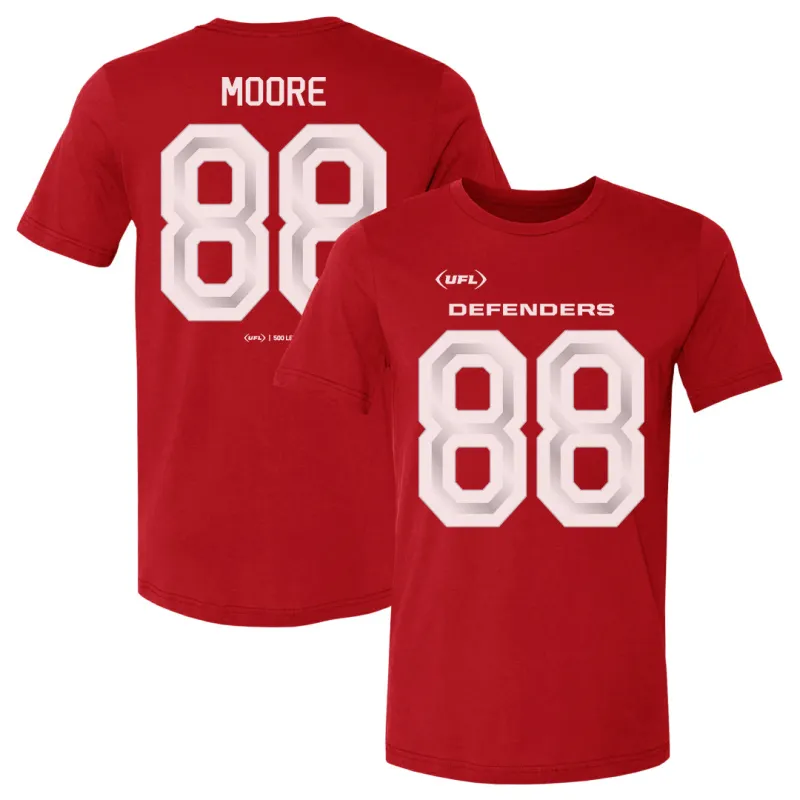Briley Moore D.C. Defenders Name & Number F&B WHT sold by 500 Level