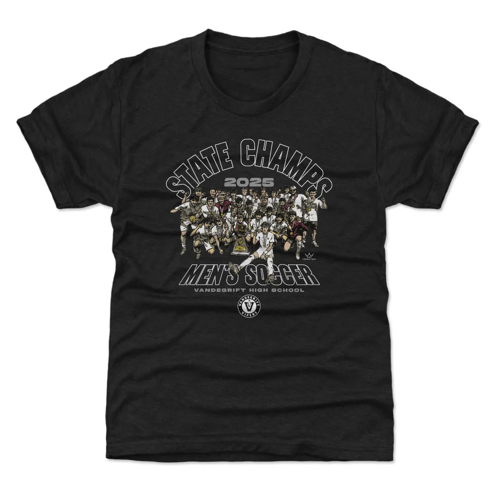 Crown Trio Vandegrift Vipers Men's Soccer State Champs 2025 WHT sold by 500 Level
