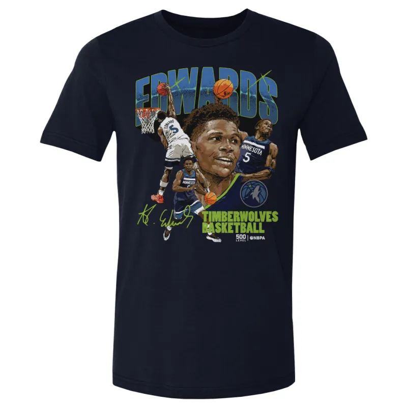Anthony Edwards Minnesota Timberwolves Collage WHT sold by 500 Level